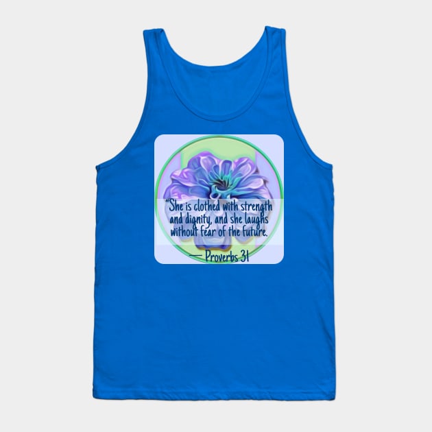 Proverbs 31 Women's Inspirational Scripture Tank Top by AlondraHanley